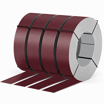 Штрипс лента стальная 0.45мм полиэстер RAL 3005 Красное Вино ширина 113-1250мм