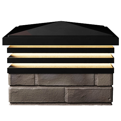 Колпак Бона на 1.5 кирпича Черный с подсветкой 1