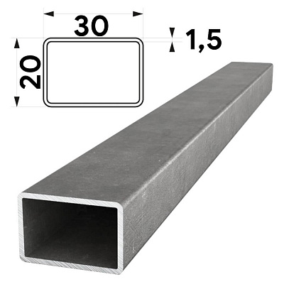 Труба профильная 30х20х1,5мм длина 6 метров