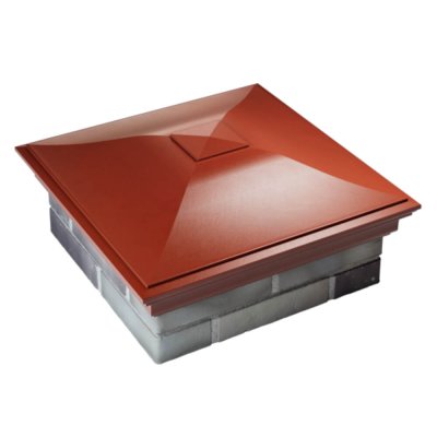 Колпак ZKING МОНБЛАН 520х520мм Красный на столб 2х2 кирпича