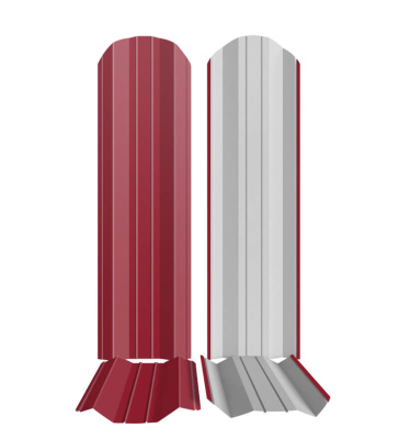 Штакетник металлический ЭКО М-образный 95мм RAL3003 Рубин фото профиля