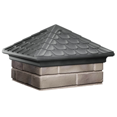 Колпак на столб забора ELBRUS Серый 1,5х1,5 кирпича Черепица фото 4